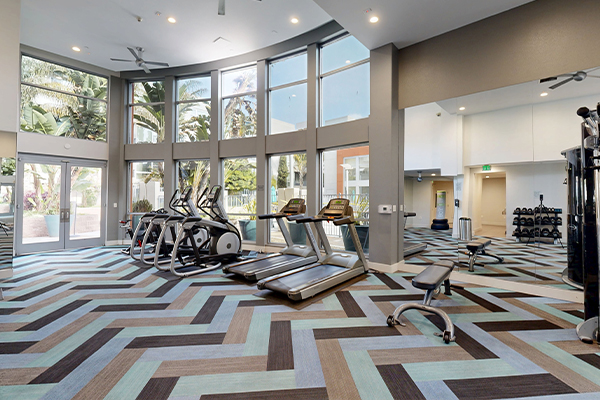Fitness center.