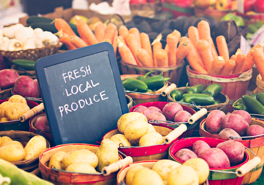 Fresh local produce at Manassero Farms in Orange County.