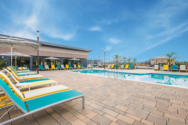 Rooftop swimming pool, spa and sundeck.