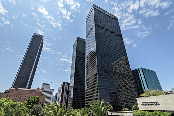 Downtown Los Angeles Financial District High-Rise Buildings Near Essex Apartment Homes
