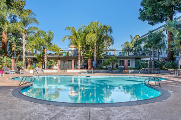 Outdoor swimming pool.